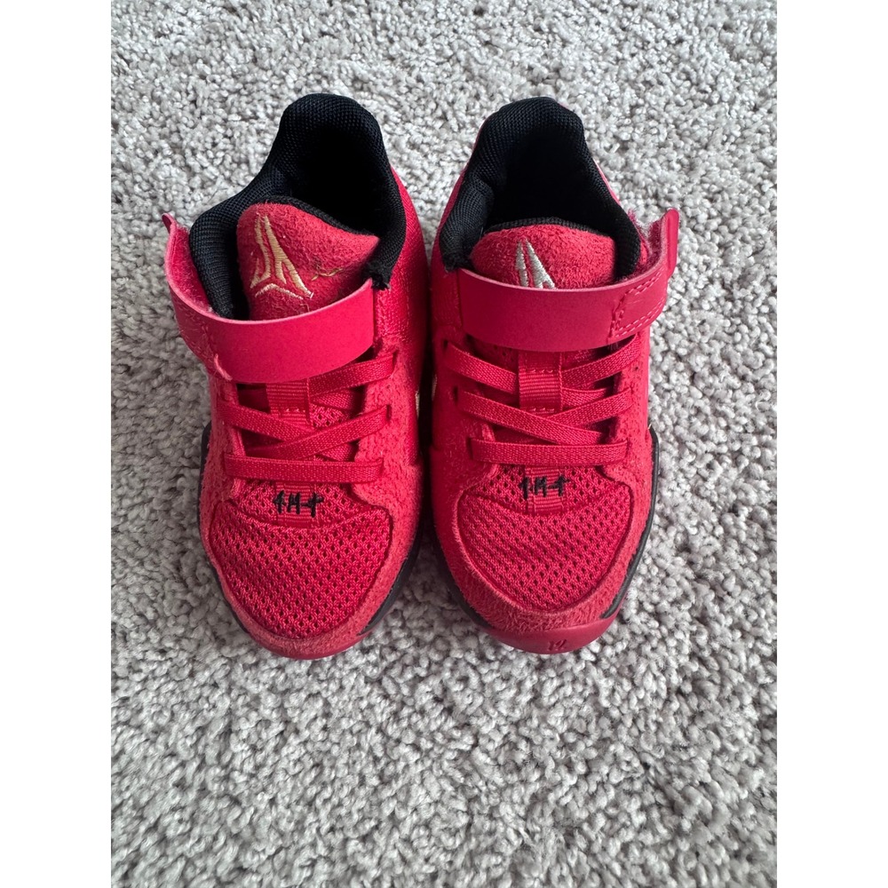 Nike Ja 1 Toddler Basketball Shoes Size 8C Red Black Hook and Loop Strap